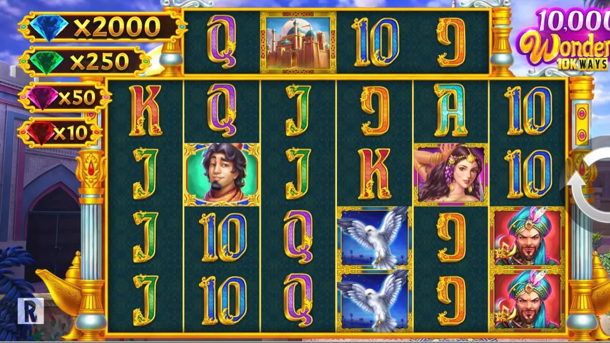 10,000 Wonders Big Bang slot machine gameplay interface